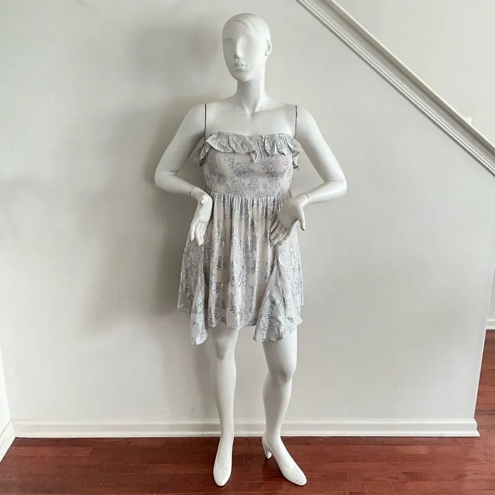 New Free People Gardenia Strapless Mini Smock L
